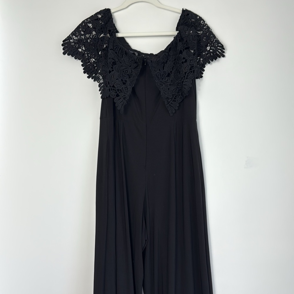 MARINA Black Lace Jumpsuit Size 10 - Picture 8 of 12